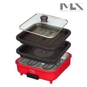 미라스 멀티쿠커 그릴팬 전골팬 전기그릴 전기팬 국내생산 RSF-1024TW