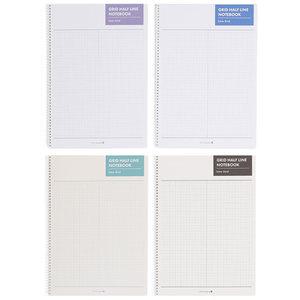 모닝글로리 1200 반반 방안 스프링노트(좌철)모눈 그리드 노트 공책