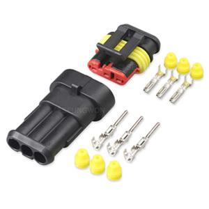 SQ03-3P조립방수커넥터 자동차 배선 하네스커넥터 DIY용 차량용전원잭 방수콘넥터