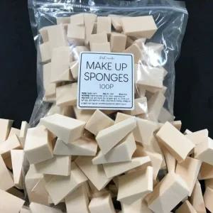 젠득한 대용량 퍼프 스폰지 100개입(삼각형 살색)