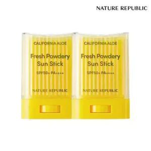 [네이처리퍼블릭/베스트] 캘리포니아 알로에 보송 선스틱 x2개 