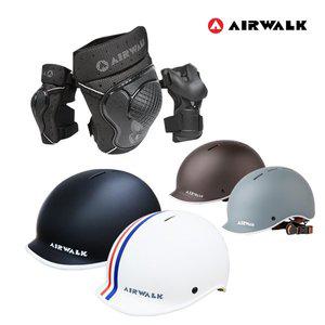 [에어워크]라이더 어반헬멧 + 키네틱 성인보호대 세트