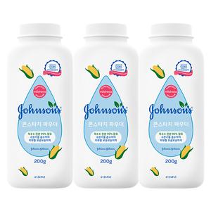 존슨즈베이비 콘스타치 파우더, 200g, 3개