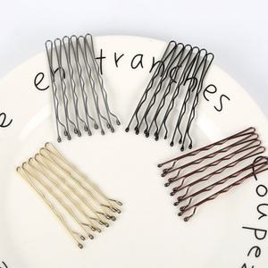 고급 도금 웨이브 실핀 헤어핀 피부보호끝처리