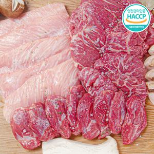 바른도니 뒷고기모듬 뒷고기 돼지 부속구이 500g/1kg (항정살 뽈살 덜미살 차돌돌)