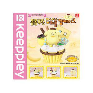 [기타]컵케이크 산리오 블록 폼폼푸린 바나나 와플 디저트 블럭 캐릭터 만들기 조립 인테리어 장식 시리즈