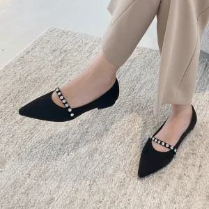 SOVO 페드라 큐빅 스트랩 메리제인 플랫슈즈 1cm