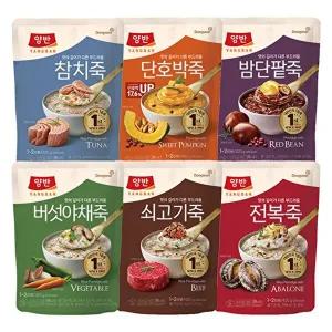 [동원에프앤비]동원 양반죽 420g x 12개/전복+쇠고기+호박+단팥+참치+야채 각2개씩