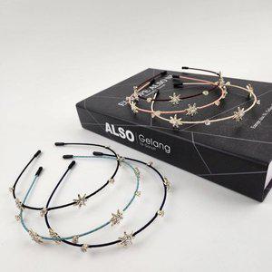 국산 별모양 스톤 헤어밴드 귀 안아픈 머리띠 2318