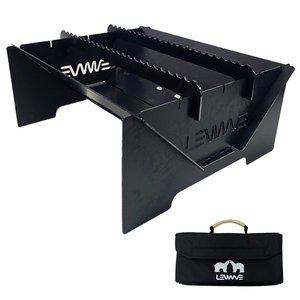 [런웨이브] 국산 불멍 접이식 사각 화로대 대형 + 가방 화롯대