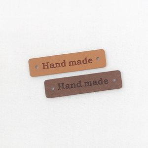 [펠트친구] 가죽라벨 핸드메이드(4개)