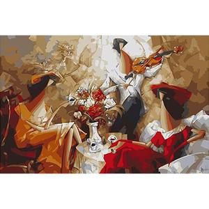 [OFM668RS]바이올린  패브릭  보석십자수 사각 30x40