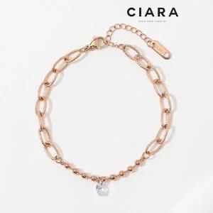 [하프클럽/]CIARA 써지컬스틸 Ottaviano 캐럿포인트 빅체인 팔찌