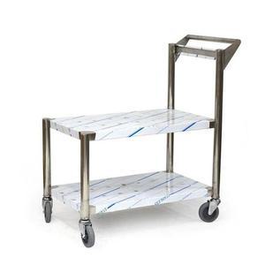 [OFLP50R8]스텐 서빙 카트 끌차 밀차 식당 무소음 2단