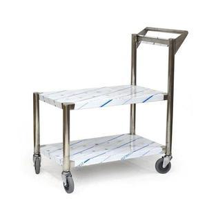 [OFLP50R9]스텐 서빙 카트 끌차 밀차 식당 저소음 2단