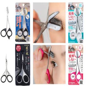 일본 그린벨 스테인레스 빗 달린 눈썹정리가위 코털 잔털정리가위