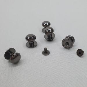 [RGKQ48Q3]가죽공예 부자재 단추 솔트레지 흑니켈 10mm 5P