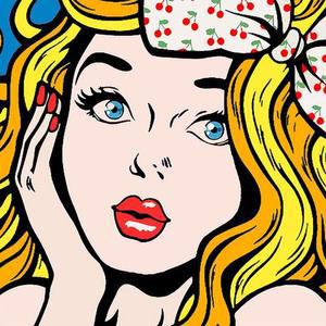 [RGKO1QQ9]노란머리의 소녀 캔버스 보석십자수 30x30