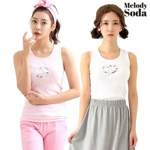 와이티클로젯]핑크 나시 트임나시 레이어드 면나시 롱나시 민소매 20수 데일리라운드 브이넥