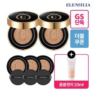 [GS단독+더블쿠폰]엘렌실라 에스카르고 에센스 커버쿠션 프리미엄 (본품2+리필3)+폼클렌저 20ml