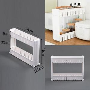 [BZG13L7O_49]공간활용 2단 이동식 틈새선반 수납 원형트롤