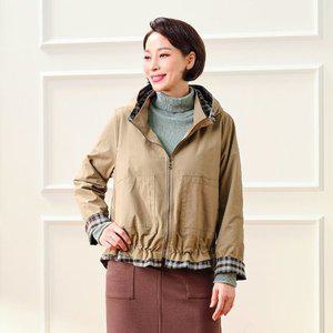 [기타][마담엘레강스] 로렌 체크배색 트렌치 N243JP71