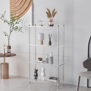 아우스 스테인리스 아크릴 진열장 피규어장 와인장 투명 인테리어 선반장 3단 4단