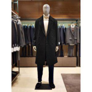 갤러리아 킨록 F/W 세미오버핏 캐시미어 혼방 더블 코트 블랙 (TIO13)