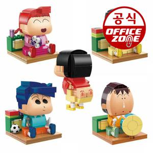 문화 짱구는 못말려 짱구 친구들 피규어 유리 부리부리춤 철수 맹구 키플리 블록 완구 조립 만들기