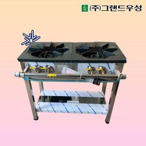 우성 업소용 높은렌지 2구 900X450 가스렌지 테이블 화구 버너