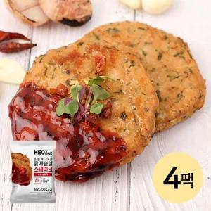[허닭] 오븐 닭가슴살 스테이크 매콤불닭맛 4팩