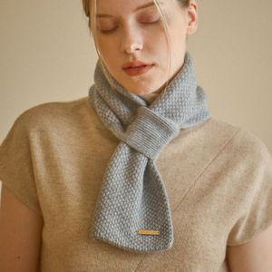 엘제이캐시미어 더블 니트 슬라이드 머플러 / 캐시미어100%