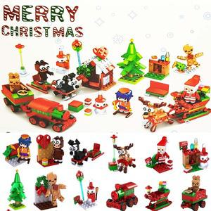 1개 크리스마스선물 블럭 레고 산타인형 트리 장난감
