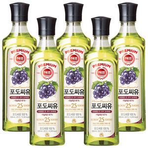 사조 해표 포도씨유 500ml x 5개 / 식용유 유지류 오일 기름