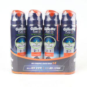 질레트 퓨전프로글라이드 센서티브 2in1 면도젤 4개입 쉐이빙젤 면도크림 면도용젤