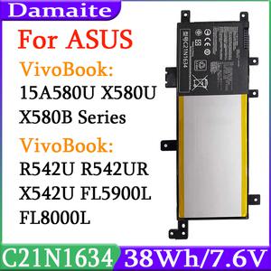 Asus A580U X580U X580B A542U R542U X542U V587U FL5900L FL8000U FL8000UF L7.6 V 38WHC21N1634 노트북