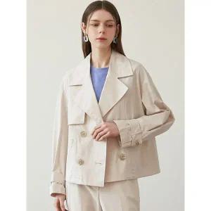 [리스트]로라제인 코튼 스트링 숏 트렌치코트  택가격  398000원 _P388640103