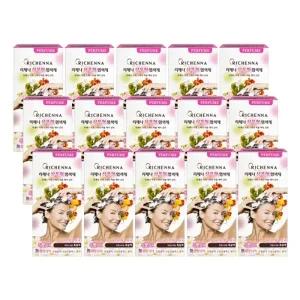 리체나 샴푸형 퍼퓸 염색제 자연스러운 흑갈색X15개