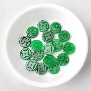 비즈아이 [5532-07]원석 천연비취옥 납작엽전 10mm ,1개