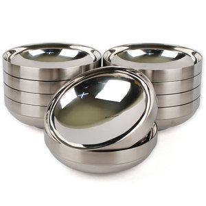 스텐 이중면기 대(21cm) -10개 냉면기 스텐그릇 식당면기 갈비탕기 칼국수 비빔기 우동기