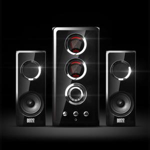 보노보스 2.1채널 우퍼 컴퓨터 PC용 게이밍 멀티미디어 LED 앰프 스피커 BOS-5000 TITANⅡ