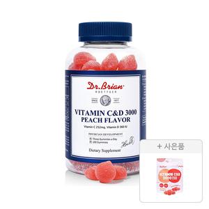 닥터브라이언 비타민C&D 3000 복숭아맛 100구미, 1개 + 증정(복숭아맛 15구미, 1개)