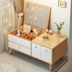 거울화장대 좌식화장대 좌식화장대(80cm)(우드) 일반화장대 여자화장
