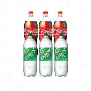 코카콜라 1.25L 3개+칠성사이다 1.25L 3개