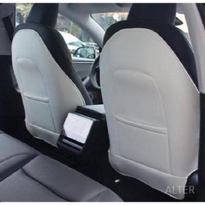 테슬라 모델 Y 주니퍼 킥 매트 시트 보호 커버 화이트 2개 세트 운전석 보조석