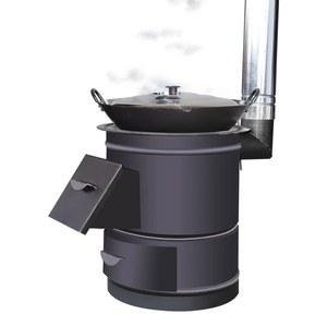 캠핑용 소각로 가정용 화로대 드럼통 화덕 소각용 펜션 불멍 난로 40CM 업그레이드 흑금강 땔감 원형 시골