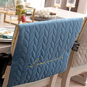 식탁의자 등받이 커버 벨벳 등 인테리어 의자 연회 나뭇잎패턴 덮개 보호