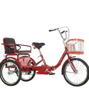 성인 세발자전거 어르신용 삼륜 바구니 인력거