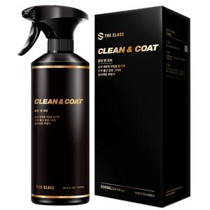 더클래스 클린앤코트 자동차 실내 세정제 코팅제 가죽클리너 500ml