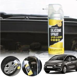 C4피카소 크린텍 실리콘 스프레이 420ml 내장재색상복원 고무경화방지 타이어광택